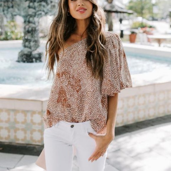 Vici Gemstone One Shoulder Blouse - S - NWOT - Picture 2 of 5